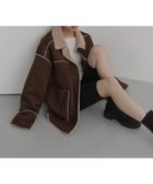 【ヘラム/hellam】のムートンボアリバーシブルコート 人気、トレンドファッション・服の通販 founy(ファニー) ファッション Fashion レディースファッション Fashion for Women アウター Coat / Outerwear Collection コート・ロングコート・ピーコート Long Coats, Peacoats & More リバーシブル Reversible, Two-Sided thumbnail ベージュ|ID: prp329100004758367 ipo3291000000034728131