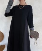 【ドゥドゥ/DouDou】の【WEB限定】袖シャギー布帛切替ワンピース 人気、トレンドファッション・服の通販 founy(ファニー) ファッション Fashion レディースファッション Fashion for Women ワンピース Dresses 切替 Switching, Contrast Panel シンプル Simple, Minimal スマート Smart, Elegant 雑誌 Magazine, Fashion Magazine フレア Flare, Flared リラックス Relax, Relaxed Fit A/W・秋冬 Autumn/Winter 冬 Winter / This Winter 再入荷 Restock / Back in Stock エレガント 上品 Elegant 2025年 2025 2025-2026秋冬・A/W Autumn/Winter 2025–26 AW25–26 thumbnail ブラック|ID: prp329100004758373 ipo3291000000034428056