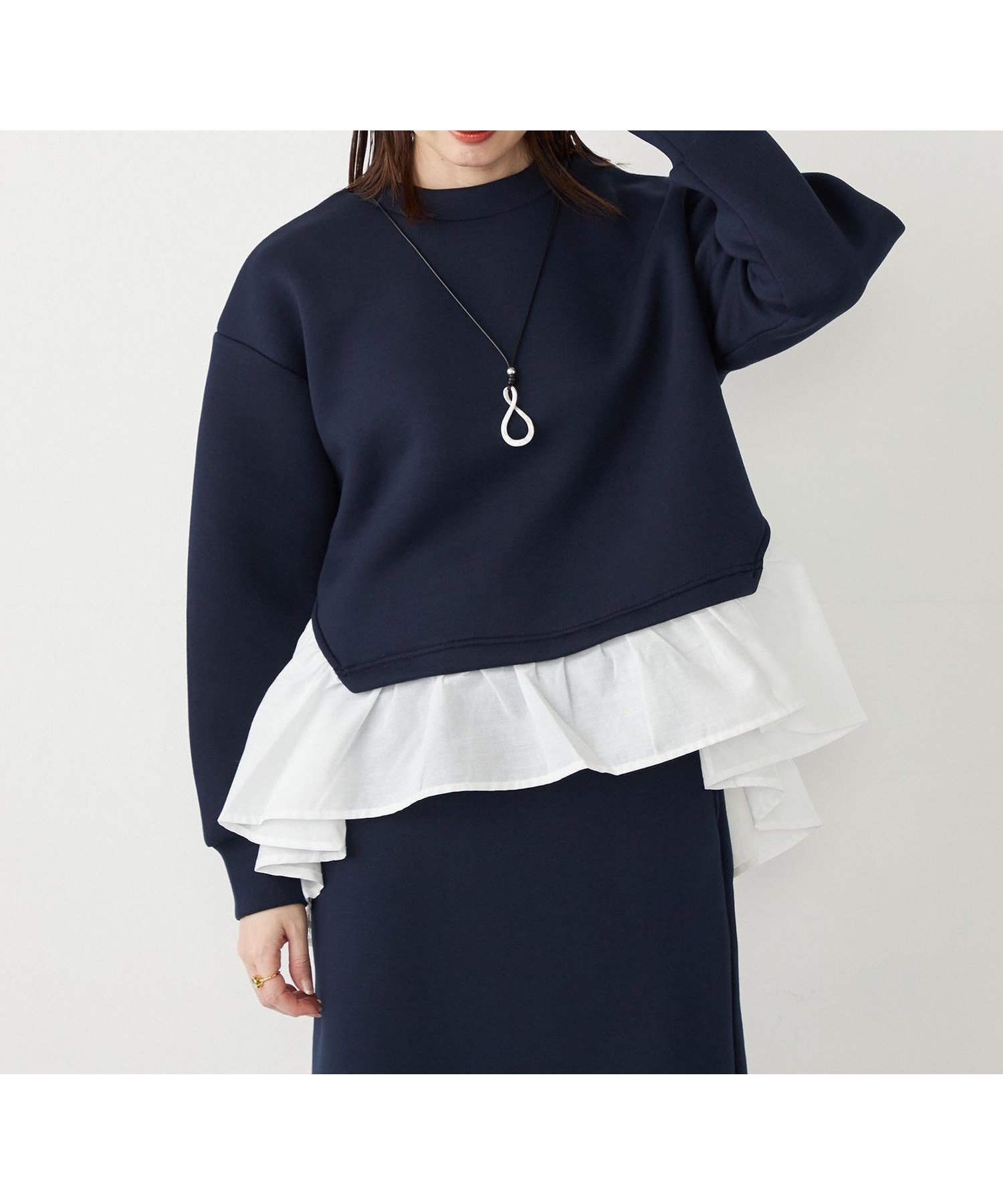 【シップス フォー ウィメン/SHIPS】のSHIPS Colors 洗濯機可能 ダンボール フハクドッキング トップス インテリア・キッズ・メンズ・レディースファッション・服の通販 founy(ファニー)  ファッション Fashion レディースファッション Fashion for Women トップス・カットソー Cut & Sew Tops 今季 This Season, Current Season ドッキング Docking, Mixed Material フレア Flare, Flared メンズ Men's, Menswear アウトレット Outlet / Clearance おすすめ Recommended / Our Picks ビジネス 仕事 通勤 Business / Work / Commuting ネイビー|ID: prp329100004758450 ipo3291000000034429026