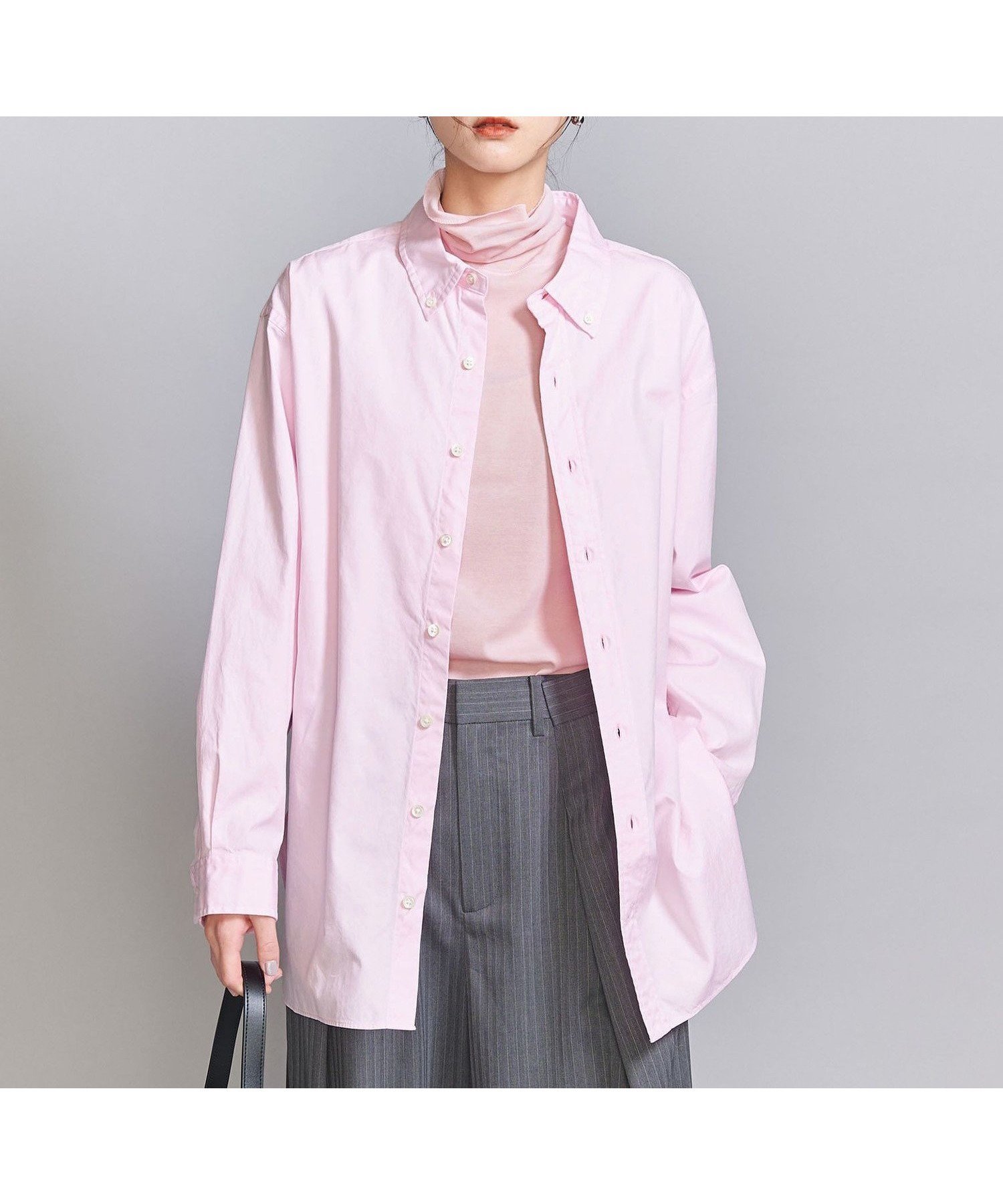 【ユナイテッドアローズ/UNITED ARROWS】のコットンオックス レギュラーシャツ インテリア・キッズ・メンズ・レディースファッション・服の通販 founy(ファニー) 　ファッション　Fashion　レディースファッション　Fashion for Women　トップス・カットソー　Cut & Sew Tops　シャツ・ブラウス・オフィスカジュアル　Elegant Blouses & Button-Ups　シンプル　Simple, Minimal　スラックス　Slacks, Dress Pants　デニム　Denim, Jeans Material　フェミニン　Feminine, Girly　レギュラー　Regular, Standard Fit　アウトレット　Outlet / Clearance　おすすめ　Recommended / Our Picks　LT.PINK|ID: prp329100004758486 ipo3291000000034429424