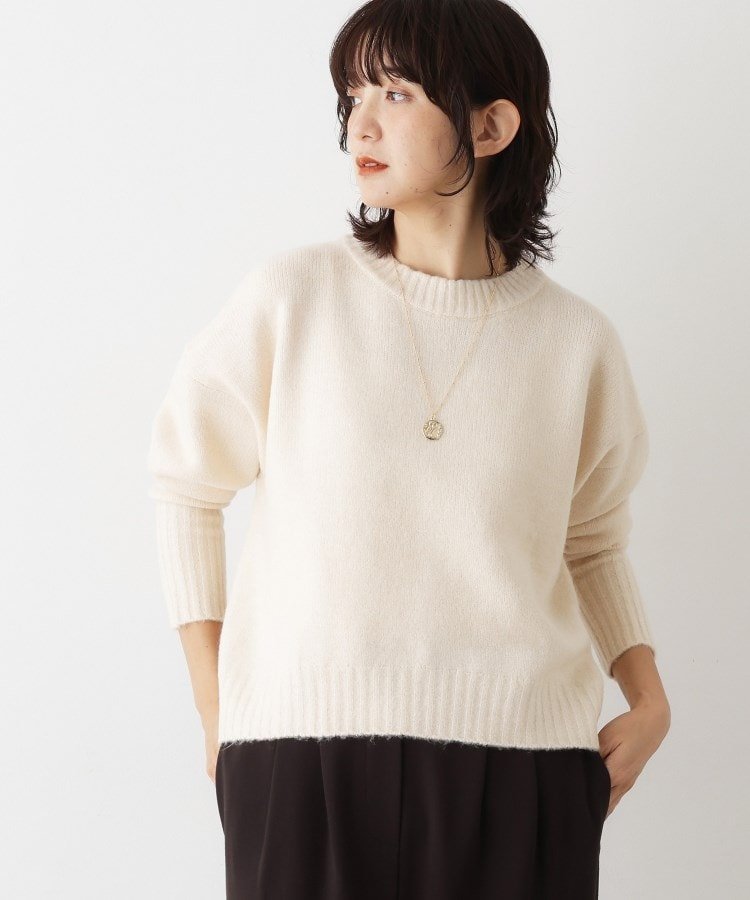 【デッサン/Dessin】の【洗える】クルーネックワイドニット インテリア・キッズ・メンズ・レディースファッション・服の通販 founy(ファニー) 　ファッション　Fashion　レディースファッション　Fashion for Women　トップス・カットソー　Cut & Sew Tops　ニット　Knit Tops & Sweaters　なめらか　Smooth, Silky Texture　ウォーム　Warm Fabric　クロップド　Cropped, Short Length　スマート　Smart, Elegant　バランス　Balance, Style Balance　ボックス　Boxy, Box Shape　リラックス　Relax, Relaxed Fit　ワイド　Wide, Wide Fit　洗える　Machine Washable　アイボリー|ID: prp329100004758505 ipo3291000000034619082