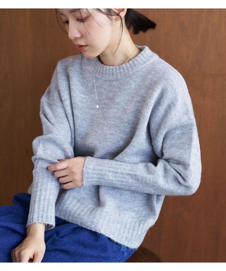 【デッサン/Dessin】の【洗える】クルーネックワイドニット インテリア・キッズ・メンズ・レディースファッション・服の通販 founy(ファニー) 　ファッション　Fashion　レディースファッション　Fashion for Women　トップス・カットソー　Cut & Sew Tops　ニット　Knit Tops & Sweaters　なめらか　Smooth, Silky Texture　ウォーム　Warm Fabric　クロップド　Cropped, Short Length　スマート　Smart, Elegant　バランス　Balance, Style Balance　ボックス　Boxy, Box Shape　リラックス　Relax, Relaxed Fit　ワイド　Wide, Wide Fit　洗える　Machine Washable　グレー|ID: prp329100004758505 ipo3291000000034619083