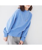 【アンタイトル/UNTITLED】の【洗える】ミドルゲージ モックネックニット ブルー|ID: prp329100004758508 ipo3291000000034448748