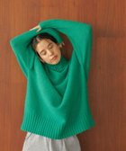 【ベイフロー/BAYFLOW】のふっくら軽くあったか ブークレタートルニットプルオーバー グリーン70|ID: prp329100004758551 ipo3291000000034430103