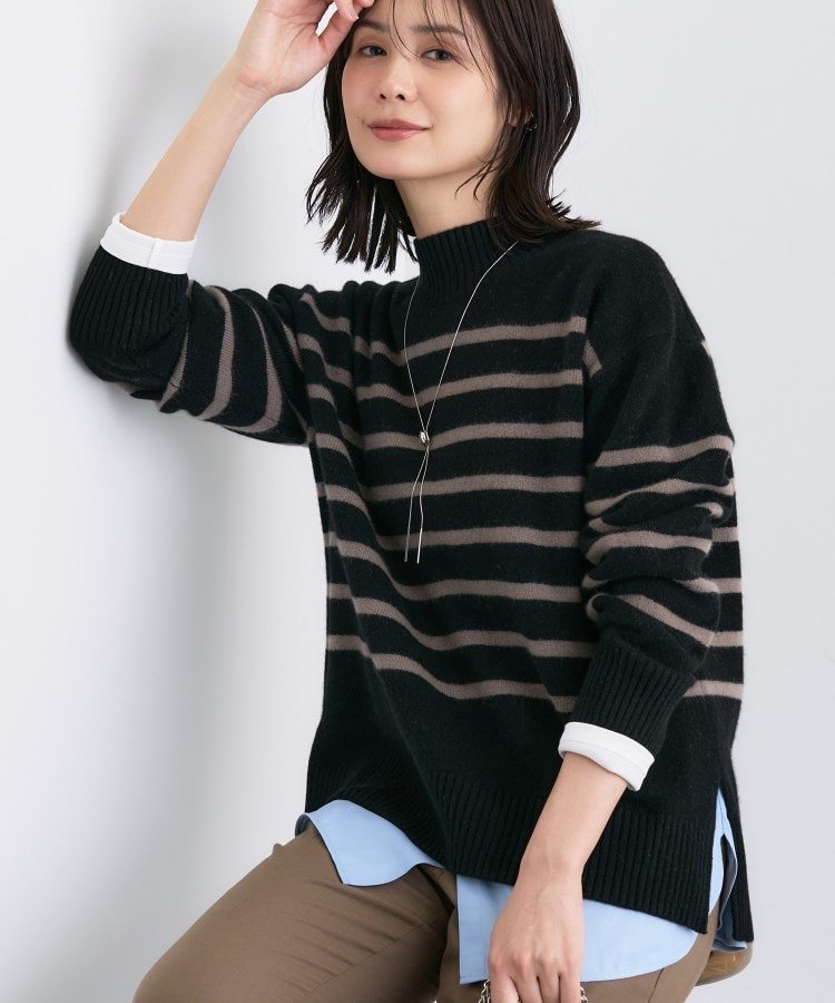 【インディヴィ/INDIVI】の【冬ニット人気NO.1!/カシミヤ混】ミドルゲージハイネックニット インテリア・キッズ・メンズ・レディースファッション・服の通販 founy(ファニー) ファッション Fashion レディースファッション Fashion for Women トップス・カットソー Cut & Sew Tops ニット Knit Tops & Sweaters スマート Smart, Elegant 人気 Popular, Best Seller ハイネック High Neck, Mock Neck ワイド Wide, Wide Fit 冬 Winter / This Winter ブラック|ID: prp329100004758559 ipo3291000000034430220