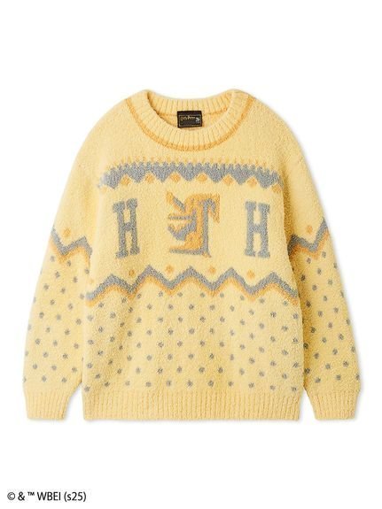 【スナイデル ホーム/SNIDEL HOME】の【ハリー・ポッター】ニットプルオーバー インテリア・キッズ・メンズ・レディースファッション・服の通販 founy(ファニー) 　ファッション　Fashion　レディースファッション　Fashion for Women　トップス・カットソー　Cut & Sew Tops　ニット　Knit Tops & Sweaters　カジュアルプルオーバー・ニットトップス　Pullovers & Knit Tops / Casual Pullovers　イエロー　Yellow　キャラクター　Character, Licensed Characters　スマート　Smart, Elegant　トレンド　Trend, Trending Now　人気　Popular, Best Seller　フロント　Front, Front Design　メンズ　Men's, Menswear　モチーフ　Motif, Design Theme　ロング　Long, Long-Length　冬　Winter / This Winter　ホリデーシーズン　Holiday Season　YEL[032]|ID: prp329100004758588 ipo3291000000035080948