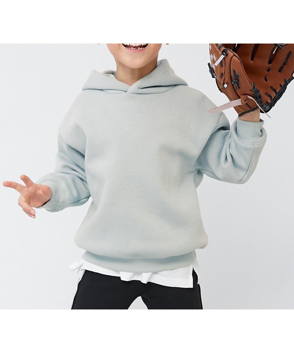 【デビロック/devirock / KIDS】のビッグシルエット 裏起毛プルパーカー プルパーカー パーカー トップス 25AW インテリア・キッズ・メンズ・レディースファッション・服の通販 founy(ファニー) 　ファッション　Fashion　キッズファッション　Fashion for Kids　トップス・カットソー　Cut & Sew Tops　シンプル　Simple, Minimal　トレンド　Trend, Trending Now　パーカー　Hoodie, Parka　ビッグ　Big, Oversized　おすすめ　Recommended / Our Picks　2025年　2025　2025-2026秋冬・A/W　Autumn/Winter 2025–26 AW25–26　セージ|ID: prp329100004758594 ipo3291000000034670214