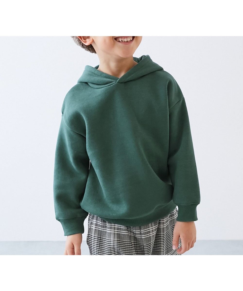 【デビロック/devirock / KIDS】のビッグシルエット 裏起毛プルパーカー プルパーカー パーカー トップス 25AW インテリア・キッズ・メンズ・レディースファッション・服の通販 founy(ファニー) 　ファッション　Fashion　キッズファッション　Fashion for Kids　トップス・カットソー　Cut & Sew Tops　シンプル　Simple, Minimal　トレンド　Trend, Trending Now　パーカー　Hoodie, Parka　ビッグ　Big, Oversized　おすすめ　Recommended / Our Picks　2025年　2025　2025-2026秋冬・A/W　Autumn/Winter 2025–26 AW25–26　Dグリーン|ID: prp329100004758594 ipo3291000000034670215