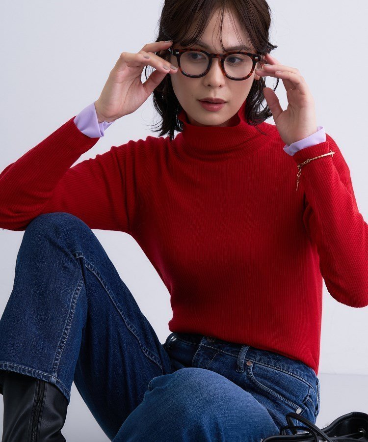 【インディヴィ/INDIVI】の【洗える/毛玉になりにくい】エクストラファインウール リブタートルニット インテリア・キッズ・メンズ・レディースファッション・服の通販 founy(ファニー) 　ファッション　Fashion　レディースファッション　Fashion for Women　トップス・カットソー　Cut & Sew Tops　ニット　Knit Tops & Sweaters　インナー　Innerwear　洗える　Machine Washable　ジャケット　Jacket, Outerwear　スマート　Smart, Elegant　なめらか　Smooth, Silky Texture　A/W・秋冬　Autumn/Winter　エレガント 上品　Elegant　レッド|ID: prp329100004758628 ipo3291000000034516359