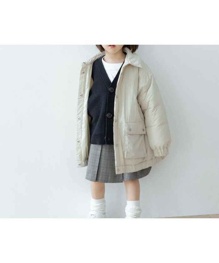 【ローリーズファーム/LOWRYS FARM / KIDS】のエアサーマルコーチジャケット インテリア・キッズ・メンズ・レディースファッション・服の通販 founy(ファニー) https://founy.com/ ファッション Fashion キッズファッション Fashion for Kids アウター Coat Outerwear /Kids ダウン Down, Puffer ドローコード Drawcord, Drawstring Cord フラップ Flap, Flap Pocket ポケット Pocket, Pocket Detail |ID: prp329100004758633 ipo3291000000034625010