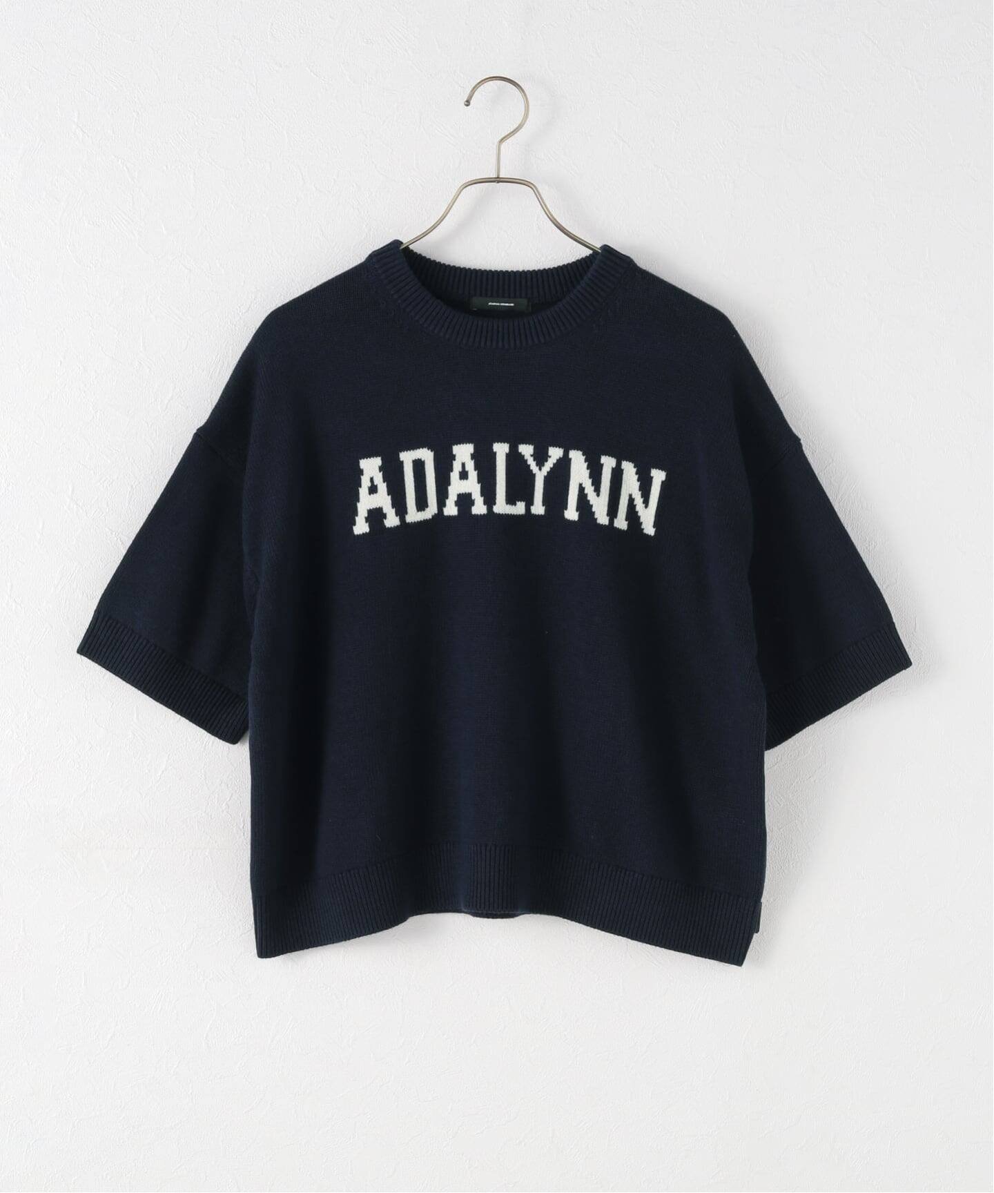 【ジャーナルスタンダード/JOURNAL STANDARD】のコットンウールインターシャハーフスリーブプルオーバー インテリア・キッズ・メンズ・レディースファッション・服の通販 founy(ファニー) 　ファッション　Fashion　レディースファッション　Fashion for Women　トップス・カットソー　Cut & Sew Tops　カジュアルプルオーバー・ニットトップス　Pullovers & Knit Tops / Casual Pullovers　2025年　2025　2025-2026秋冬・A/W　Autumn/Winter 2025–26 AW25–26　クロップド　Cropped, Short Length　スウェット / スエット　Sweatshirt, Sweatwear　スマート　Smart, Elegant　ネイビー|ID: prp329100004758655 ipo3291000000034431194