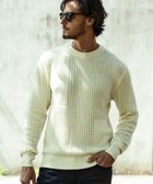 【シフォン/SHIFFON / MEN】の【直営店・WEB限定】 AKM Contemporary(エイケイエムコンテンポラリー)カシミヤブレンド ブロッキングプルオーバーコットンニット 人気、トレンドファッション・服の通販 founy(ファニー) ファッション Fashion メンズファッション Fashion for Men トップス・カットソー Cut & Sew Tops ニット・セーター / 定番トップス Knit Tops & Sweaters アクリル Acrylic Material ジャケット Jacket, Outerwear パーカー Hoodie, Parka ブロッキング Color Blocking, Panel Design リラックス Relax, Relaxed Fit ワッフル Waffle, Waffle Knit thumbnail white|ID: prp329100004758700 ipo3291000000034573851