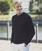 【シフォン/SHIFFON / MEN】の【直営店・WEB限定】 AKM Contemporary(エイケイエムコンテンポラリー)カシミヤブレンド ブロッキングプルオーバーコットンニット black|ID: prp329100004758700 ipo3291000000034637355