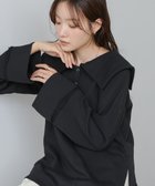 【バブ ブージュルード/Bab Bou Jeloud】のビッグカラー2WAYスウェットトップス 人気、トレンドファッション・服の通販 founy(ファニー) ファッション Fashion レディースファッション Fashion for Women トップス・カットソー Cut & Sew Tops レディースパーカー・カジュアルフーディー Casual Hoodies & Sweatshirts スウェット・クルーネックトップス Sweatshirts & Crewnecks / Relaxed Fit Sweat Tops ショート Short, Short Length スウェット / スエット Sweatshirt, Sweatwear スポーティ Sporty, Casual Athletic スマート Smart, Elegant タイトスカート Pencil Skirt, Tight Skirt チェック Check, Plaid, Tartan デニム Denim, Jeans Material ビッグ Big, Oversized フレア Flare, Flared A/W・秋冬 Autumn/Winter 再入荷 Restock / Back in Stock おすすめ Recommended / Our Picks thumbnail BLACK|ID: prp329100004758755 ipo3291000000034602115