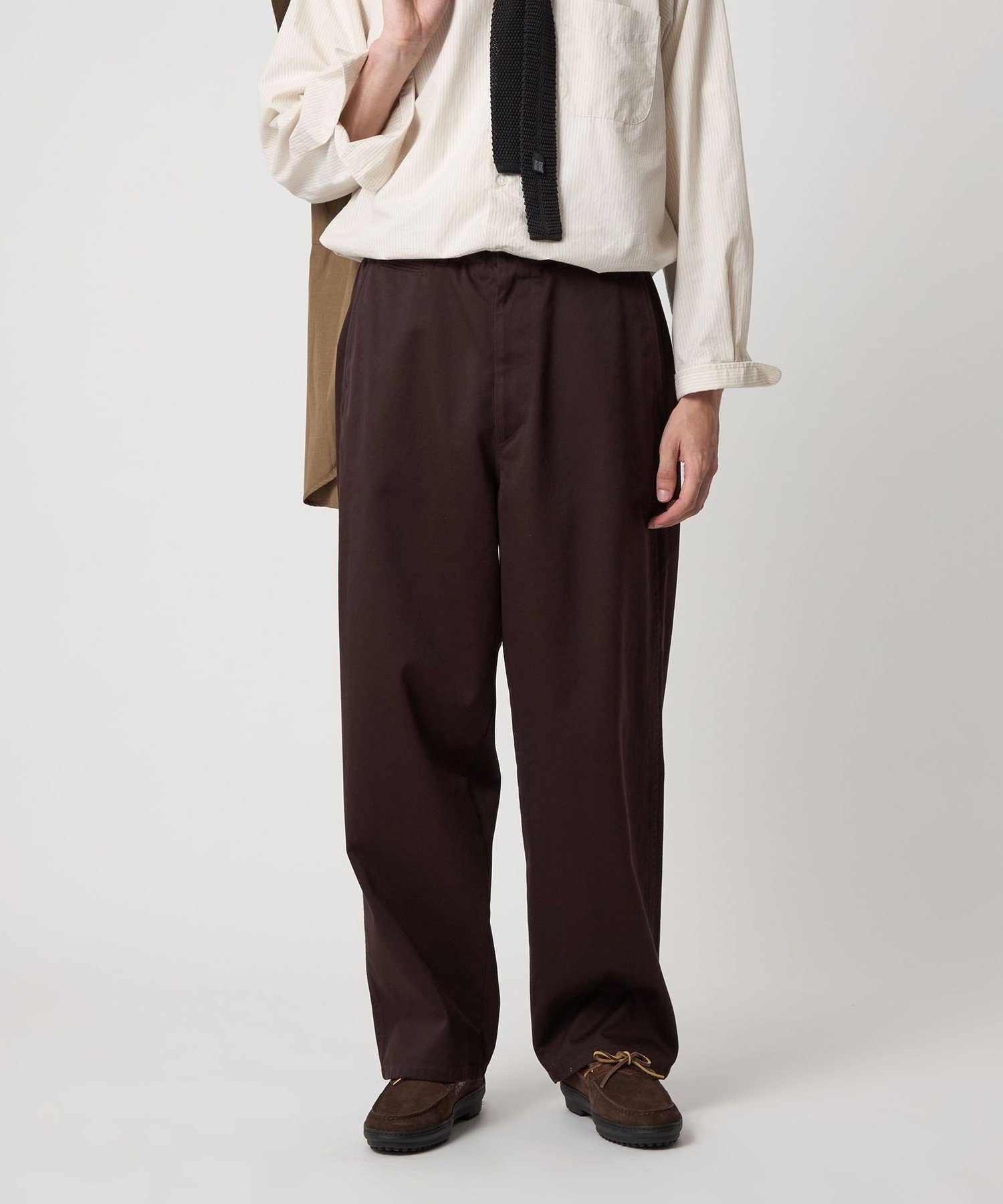 【ビューティ&ユース ユナイテッドアローズ/BEAUTY&YOUTH / UNITED ARROWS / MEN】のSteven Alan ウエポン ニドム アーミー ノープリーツ トラウザーズ インテリア・キッズ・メンズ・レディースファッション・服の通販 founy(ファニー) 　ファッション　Fashion　メンズファッション　Fashion for Men　クラシック　Classic, Timeless Style　コンパクト　Compact, Small Size　シンプル　Simple, Minimal　テーパード　Tapered, Tapered Pants　バランス　Balance, Style Balance　プリーツ　Pleats, Pleated　ミリタリー　Military, Army Style　モダン　Modern, Contemporary　ワイド　Wide, Wide Fit　エレガント 上品　Elegant　DK.BROWN|ID: prp329100004758771 ipo3291000000034432191