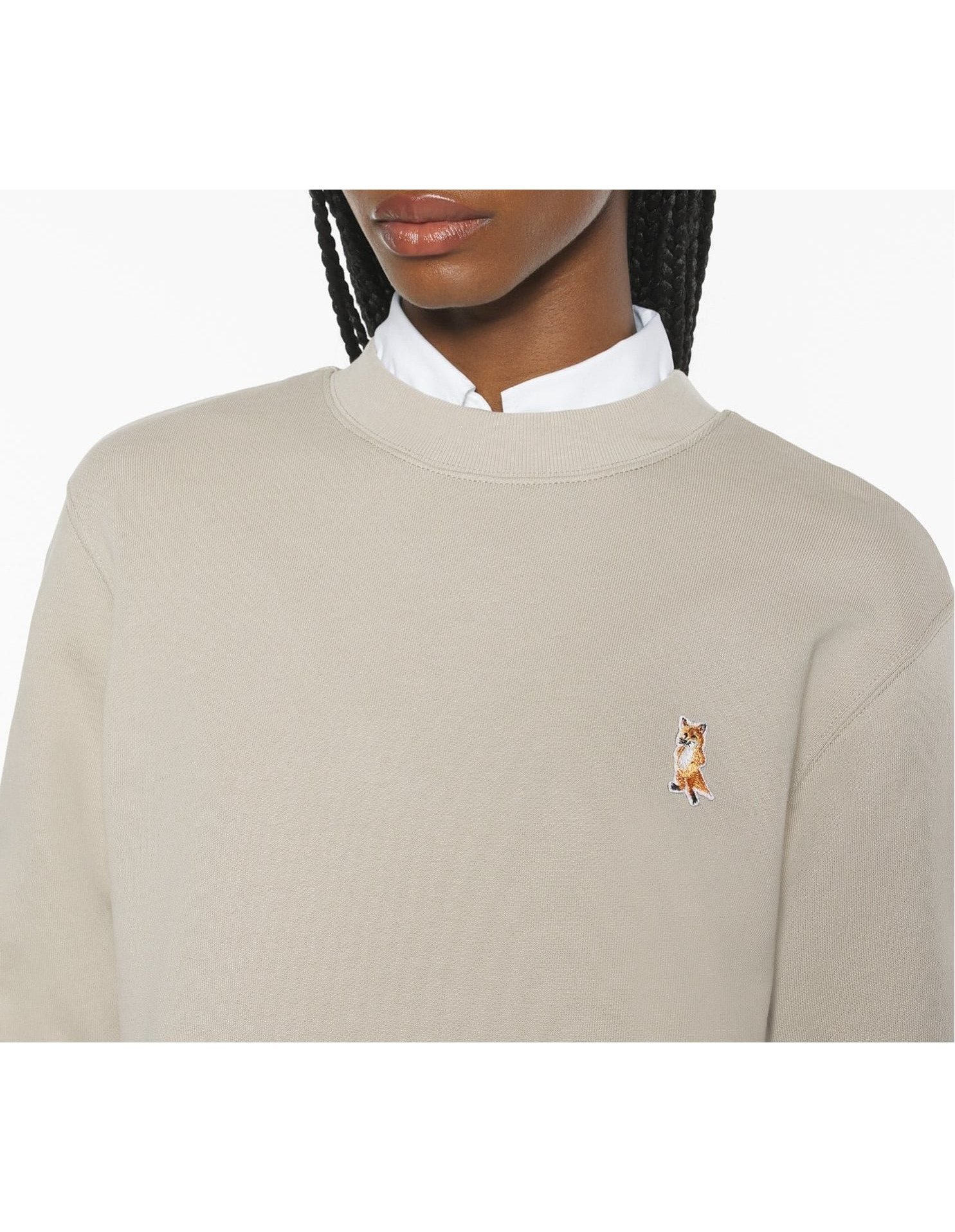 【メゾン キツネ/MAISON KITSUNE】のMaison Kitsune/LADY FOX CROPPED SWEATSHIRT 人気、トレンドファッション・服の通販 founy(ファニー) 　ファッション　Fashion　レディースファッション　Fashion for Women　トップス・カットソー　Cut & Sew Tops　シャツ・ブラウス・オフィスカジュアル　Elegant Blouses & Button-Ups　レディースパーカー・カジュアルフーディー　Casual Hoodies & Sweatshirts　ロングTシャツ・Tシャツ　Longline T-Shirts & Tees　スウェット・クルーネックトップス　Sweatshirts & Crewnecks / Relaxed Fit Sweat Tops　冬　Winter / This Winter　パッチ　Patch, Appliqué　フレンチ　French, French Style　エレガント 上品　Elegant　A/W・秋冬　Autumn/Winter　 other-1|ID: prp329100004758772 ipo3291000000034672348