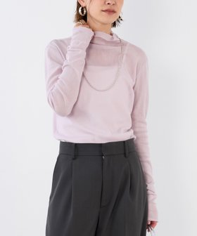 【マイカ ディール/MICA & DEAL】 チュールハイネックT-shirt人気、トレンドファッション・服の通販 founy(ファニー) ファッション Fashion レディースファッション Fashion for Women トップス・カットソー Cut & Sew Tops シャツ・ブラウス・オフィスカジュアル Elegant Blouses & Button-Ups ロングTシャツ・Tシャツ Longline T-Shirts & Tees インナー Innerwear カットソー Cut and Sewn Top 今季 This Season, Current Season シアー Sheer, See-Through ジャケット Jacket, Outerwear ストレッチ Stretch, Stretchy Fabric チュール Tulip, Tulip Motif ハイネック High Neck, Mock Neck ベーシック Basic, Essential A/W・秋冬 Autumn/Winter おすすめ Recommended / Our Picks エレガント 上品 Elegant |ID:prp329100004758796