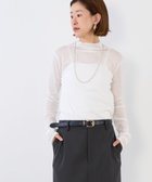 【マイカ ディール/MICA & DEAL】のチュールハイネックT-shirt 人気、トレンドファッション・服の通販 founy(ファニー) ファッション Fashion レディースファッション Fashion for Women トップス・カットソー Cut & Sew Tops シャツ・ブラウス・オフィスカジュアル Elegant Blouses & Button-Ups ロングTシャツ・Tシャツ Longline T-Shirts & Tees インナー Innerwear カットソー Cut and Sewn Top 今季 This Season, Current Season シアー Sheer, See-Through ジャケット Jacket, Outerwear ストレッチ Stretch, Stretchy Fabric チュール Tulip, Tulip Motif ハイネック High Neck, Mock Neck ベーシック Basic, Essential A/W・秋冬 Autumn/Winter おすすめ Recommended / Our Picks エレガント 上品 Elegant thumbnail OFF WHITE|ID: prp329100004758796 ipo3291000000034578064