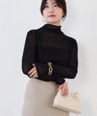 【マイカ ディール/MICA & DEAL】のチュールハイネックT-shirt 人気、トレンドファッション・服の通販 founy(ファニー) ファッション Fashion レディースファッション Fashion for Women トップス・カットソー Cut & Sew Tops シャツ・ブラウス・オフィスカジュアル Elegant Blouses & Button-Ups ロングTシャツ・Tシャツ Longline T-Shirts & Tees インナー Innerwear カットソー Cut and Sewn Top 今季 This Season, Current Season シアー Sheer, See-Through ジャケット Jacket, Outerwear ストレッチ Stretch, Stretchy Fabric チュール Tulip, Tulip Motif ハイネック High Neck, Mock Neck ベーシック Basic, Essential A/W・秋冬 Autumn/Winter おすすめ Recommended / Our Picks エレガント 上品 Elegant thumbnail BLACK|ID: prp329100004758796 ipo3291000000034578066