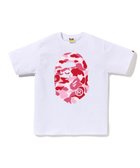 【ア ベイシング エイプ/A BATHING APE】のABC CAMO BIG APE HEAD TEE 人気、トレンドファッション・服の通販 founy(ファニー) ファッション Fashion レディースファッション Fashion for Women インナー Innerwear グラフィック Graphic, Graphic Design ショート Short, Short Length スリーブ Sleeve, Long Sleeve / Short Sleeve フロント Front, Front Design プリント Print, Printed Pattern ラバー Rubber, Rubber Sole 人気 Popular, Best Seller thumbnail WHITE×PINK|ID: prp329100004758857 ipo3291000000034907104