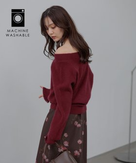 【アンデミュウ/Andemiu】の【洗える】CNラクーンコンオフショルニット 人気、トレンドファッション・服の通販 founy(ファニー) ファッション Fashion レディースファッション Fashion for Women トップス・カットソー Cut & Sew Tops ニット Knit Tops & Sweaters ショルダー Shoulder, Shoulder Strap トレンド Trend, Trending Now プレーン Plain, Simple 洗える Machine Washable |ID:prp329100004758882