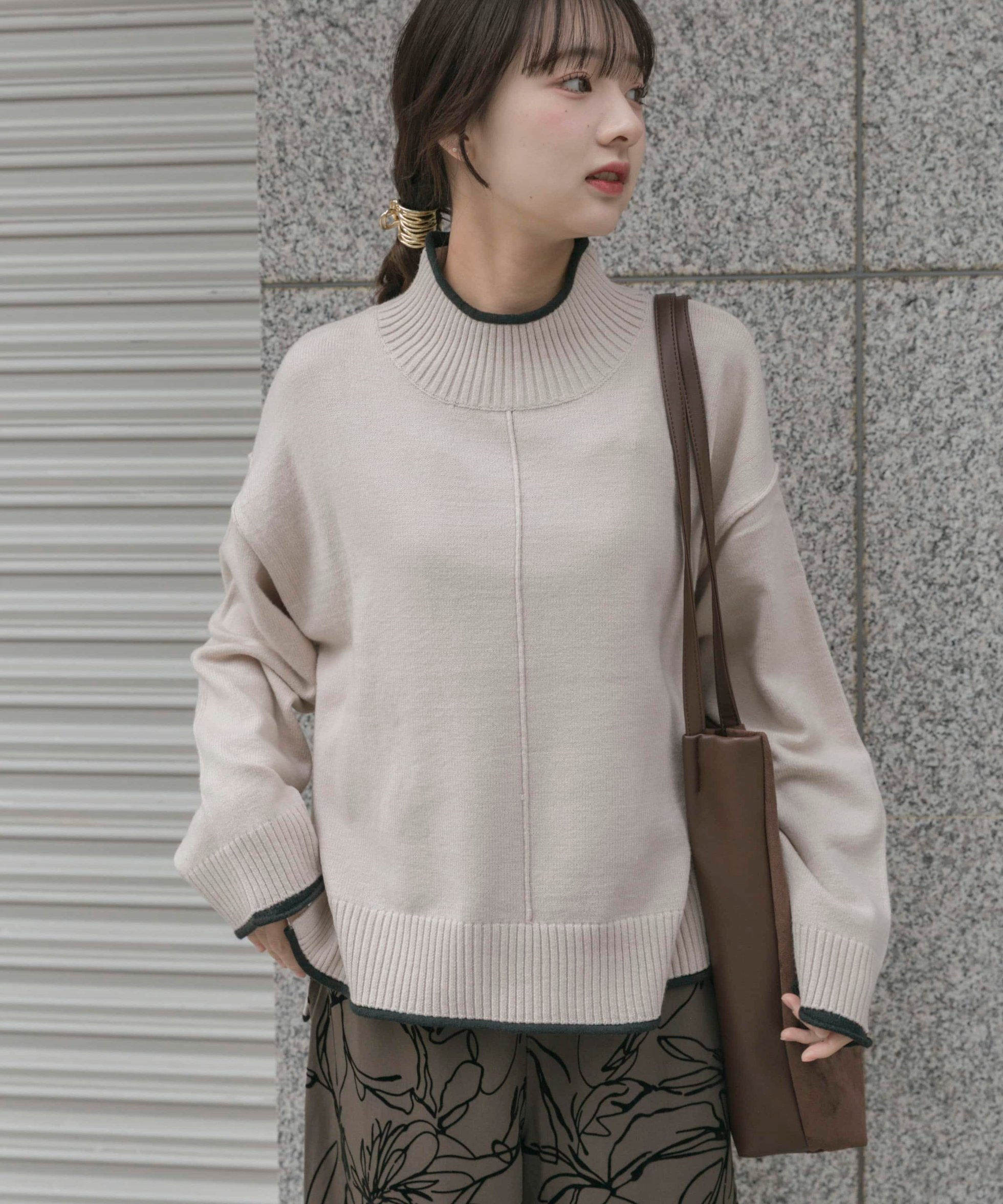 【アイテムズアーバンリサーチ/ITEMS URBAN RESEARCH】の『洗濯可/静電気防止』ハイショクハイネックニット インテリア・キッズ・メンズ・レディースファッション・服の通販 founy(ファニー) 　ファッション　Fashion　レディースファッション　Fashion for Women　トップス・カットソー　Cut & Sew Tops　ニット　Knit Tops & Sweaters　2025年　2025　2025-2026秋冬・A/W　Autumn/Winter 2025–26 AW25–26　冬　Winter / This Winter　インナー　Innerwear　シンプル　Simple, Minimal　ジャケット　Jacket, Outerwear　ハイネック　High Neck, Mock Neck　パイピング　Piping, Trim Design　フィット　Fit, Slim Fit　エレガント 上品　Elegant　人気　Popular, Best Seller　A/W・秋冬　Autumn/Winter　OFF|ID: prp329100004758901 ipo3291000000034860762