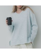 【コカ/COCA】の【新色追加】ふあふあヤク風Vネックプルオーバーニット Lt.blue|ID: prp329100004759091 ipo3291000000034435045