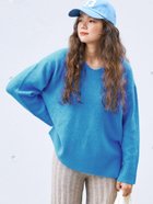 【コカ/COCA】の【新色追加】ふあふあヤク風Vネックプルオーバーニット Turquoise|ID: prp329100004759091 ipo3291000000034435049