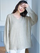 【コカ/COCA】の【新色追加】ふあふあヤク風Vネックプルオーバーニット Lt.Green|ID: prp329100004759091 ipo3291000000034435054