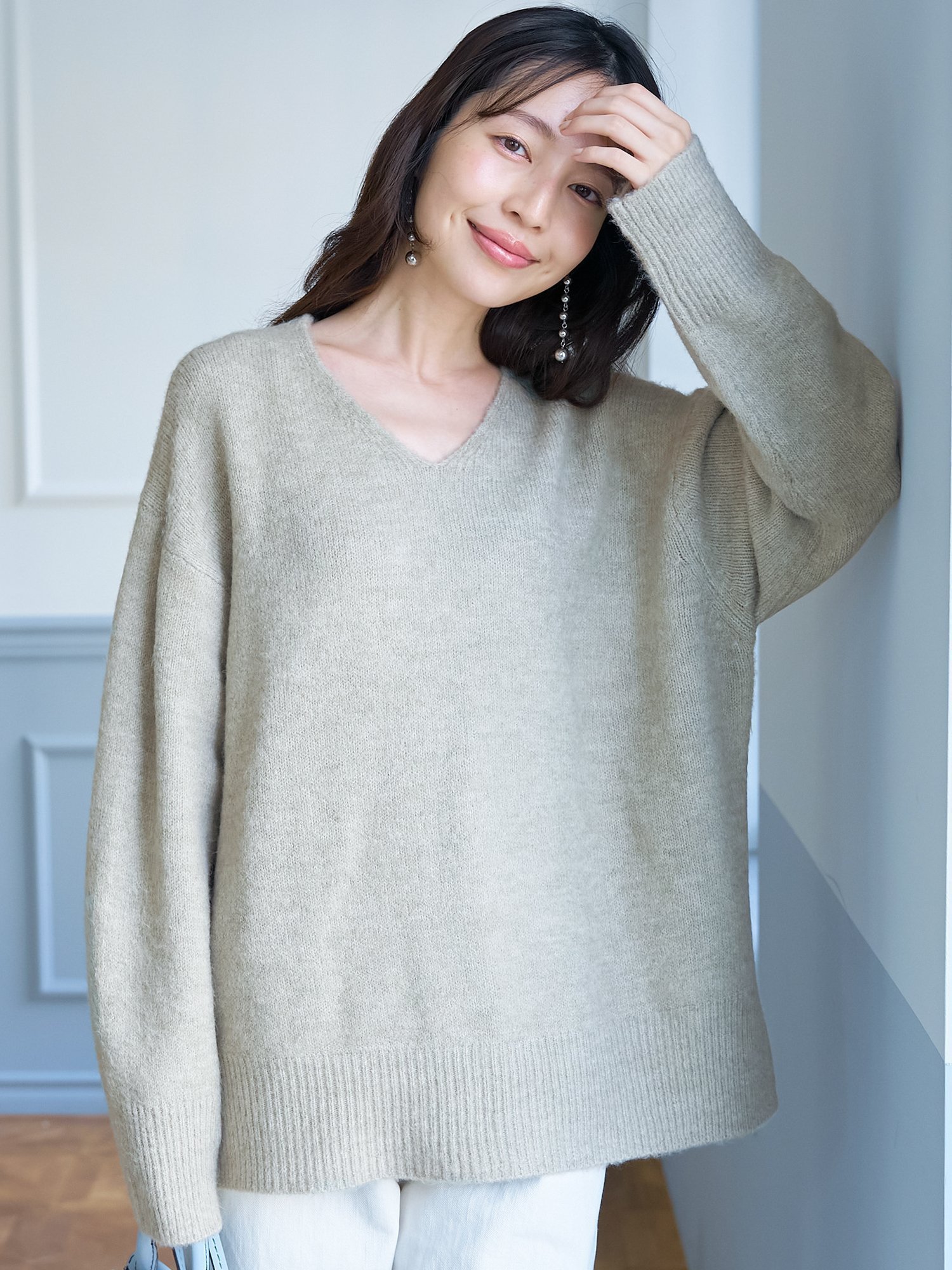 【コカ/COCA】の【新色追加】ふあふあヤク風Vネックプルオーバーニット インテリア・キッズ・メンズ・レディースファッション・服の通販 founy(ファニー) ファッション Fashion レディースファッション Fashion for Women トップス・カットソー Cut & Sew Tops ニット Knit Tops & Sweaters カジュアルプルオーバー・ニットトップス Pullovers & Knit Tops / Casual Pullovers Vネックトップス V-Neck Tops / V-Cut Neckline Shirts アクセサリー Fashion Accessories ウォッシャブル Machine Washable ショルダー Shoulder, Shoulder Strap シンプル Simple, Minimal ストレッチ Stretch, Stretchy Fabric スラックス Slacks, Dress Pants スリット Slit, Slit Detail デニム Denim, Jeans Material ドロップ Drop Shoulder, Dropped Style 定番 Standard, Basic Item 長袖 Long Sleeve, Full Sleeve フレア Flare, Flared ポケット Pocket, Pocket Detail 無地 Plain, Solid Color リラックス Relax, Relaxed Fit エレガント 上品 Elegant 2025年 2025 2025-2026秋冬・A/W Autumn/Winter 2025–26 AW25–26 Lt.Green|ID: prp329100004759091 ipo3291000000034435054