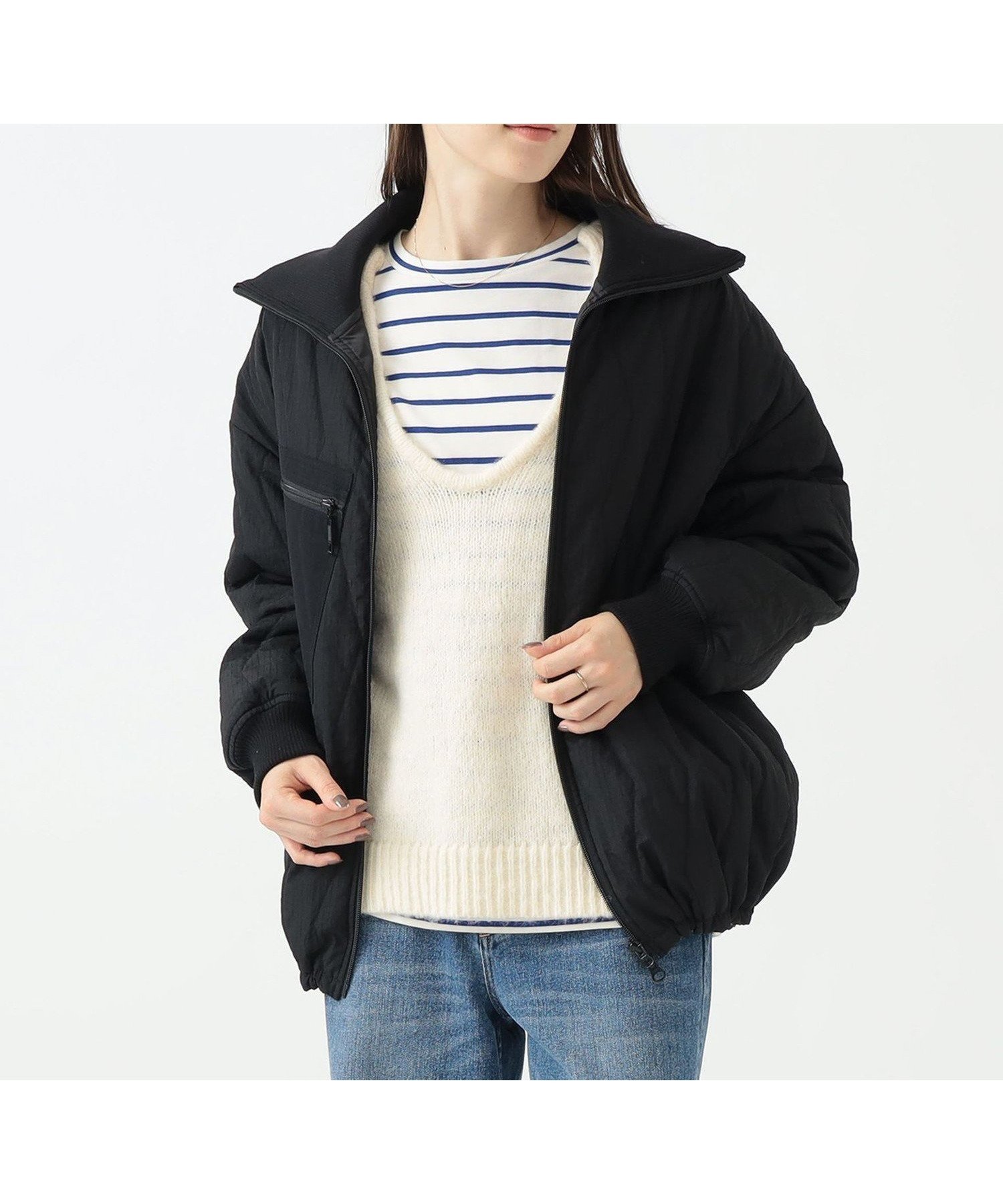 【ビーミングライフストアバイビームス/B:MING LIFE STORE by BEAMS】のミリタリー キルト ブルゾン インテリア・キッズ・メンズ・レディースファッション・服の通販 founy(ファニー) 　ファッション　Fashion　レディースファッション　Fashion for Women　アウター　Coat / Outerwear Collection　ブルゾンジャケット・スポーティアウター　Blouson Jackets　インナー　Innerwear　キルティング　Quilted, Quilting　キルト　Quilt, Quilted Fabric　ショルダー　Shoulder, Shoulder Strap　トレンド　Trend, Trending Now　ドロップ　Drop Shoulder, Dropped Style　ブルゾン　Blouson, Bomber Jacket　ポケット　Pocket, Pocket Detail　ミックス　Mix, Mixed Style　ミリタリー　Military, Army Style　リラックス　Relax, Relaxed Fit　再入荷　Restock / Back in Stock　おすすめ　Recommended / Our Picks　BLACK|ID: prp329100004759132 ipo3291000000034435407