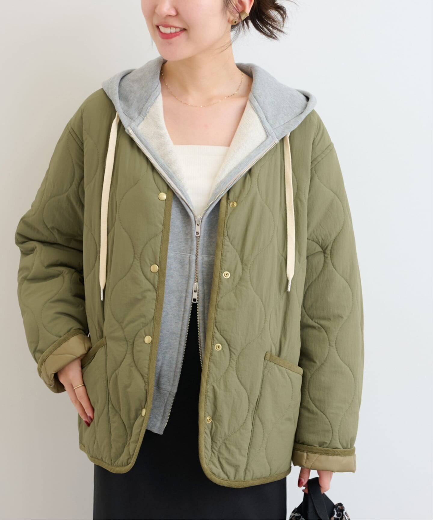 【ジャーナルスタンダード レリューム/JOURNAL STANDARD relume】の《追加》コクーンキルティングブルゾン インテリア・キッズ・メンズ・レディースファッション・服の通販 founy(ファニー) ファッション Fashion レディースファッション Fashion for Women アウター Coat / Outerwear Collection ブルゾンジャケット・スポーティアウター Blouson Jackets 2025年 2025 2025-2026秋冬・A/W Autumn/Winter 2025–26 AW25–26 キルティング Quilted, Quilting キルト Quilt, Quilted Fabric コーデュロイ Corduroy, Cord Fabric ドレープ Drape, Draping Fabric パイピング Piping, Trim Design ブルゾン Blouson, Bomber Jacket エレガント 上品 Elegant カーキ|ID: prp329100004759143 ipo3291000000034435509