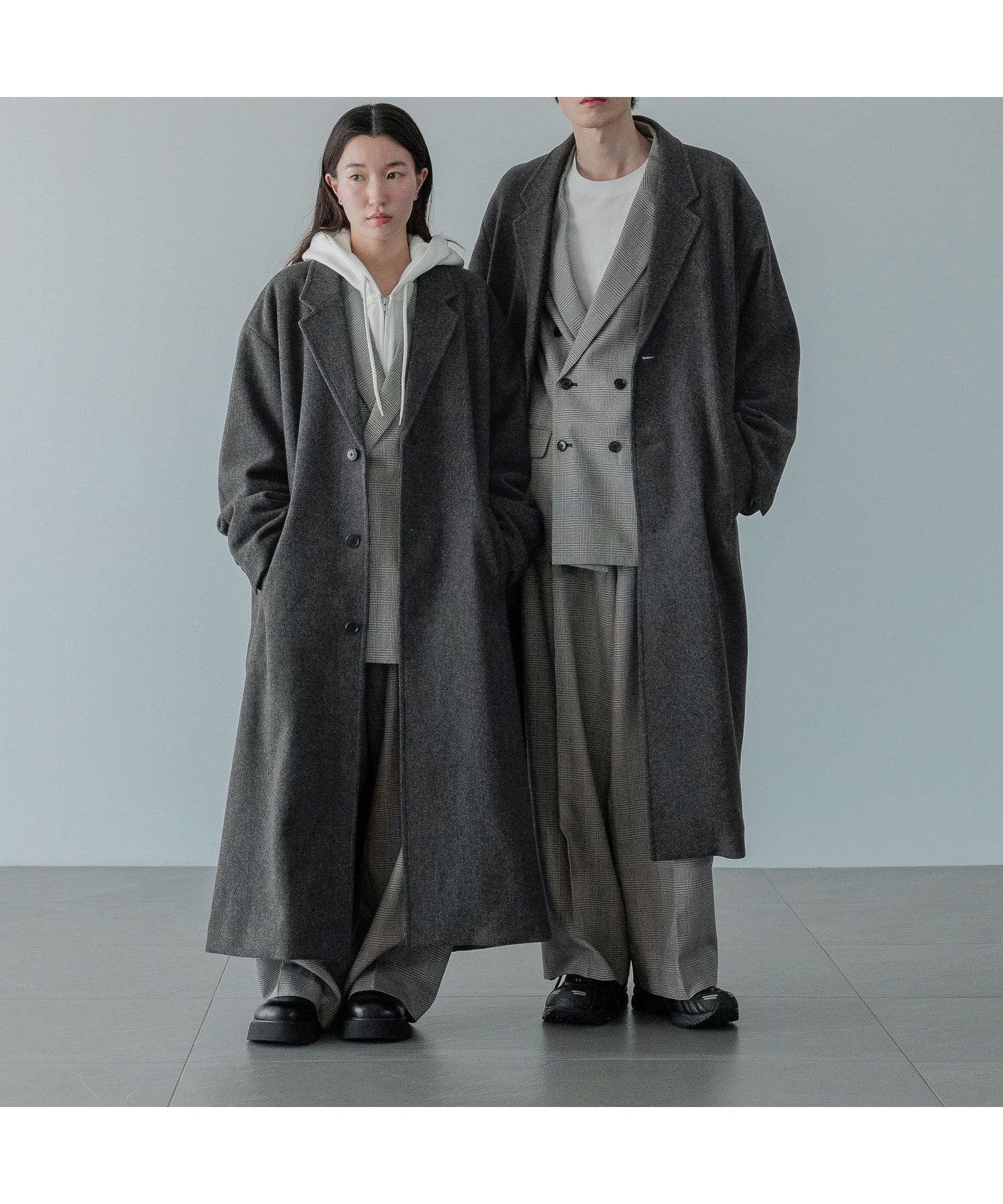 【ローリーズファーム/LOWRYS FARM】のウールライクチェスターコート 人気、トレンドファッション・服の通販 founy(ファニー) 　ファッション　Fashion　レディースファッション　Fashion for Women　アウター　Coat / Outerwear Collection　コート・ロングコート・ピーコート　Long Coats, Peacoats & More　チェスターコート・ロング丈アウター　Chester Coats / Chesterfield Long Coats　おすすめ　Recommended / Our Picks　スウェット / スエット　Sweatshirt, Sweatwear　セットアップ　Set-Up, Coordinated Outfit　チェック　Check, Plaid, Tartan　フェイス　Face, Facial Design　ロング　Long, Long-Length　 other-1|ID: prp329100004759156 ipo3291000000034619732