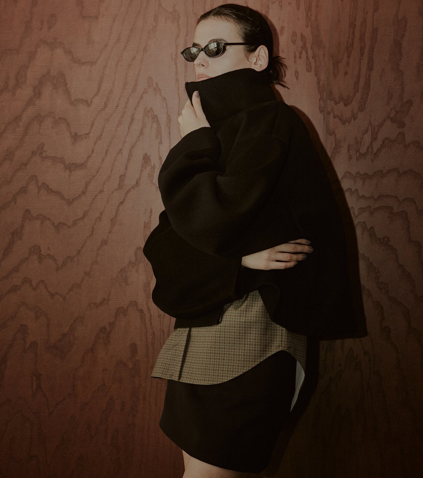 【ルシェル ブルー/LE CIEL BLEU】のジップアップダブルフェイスブルゾン / Zip-Up Double-Face Blouson インテリア・キッズ・メンズ・レディースファッション・服の通販 founy(ファニー) 　ファッション　Fashion　レディースファッション　Fashion for Women　アウター　Coat / Outerwear Collection　ブルゾンジャケット・スポーティアウター　Blouson Jackets　クール　Cool, Chic　フィット　Fit, Slim Fit　フレア　Flare, Flared　ブルゾン　Blouson, Bomber Jacket　エレガント 上品　Elegant　冬　Winter / This Winter　ブラック|ID: prp329100004759171 ipo3291000000034518790