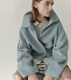 【ルシェル ブルー/LE CIEL BLEU】のジップアップダブルフェイスブルゾン / Zip-Up Double-Face Blouson ライトブルー|ID: prp329100004759171 ipo3291000000034518792
