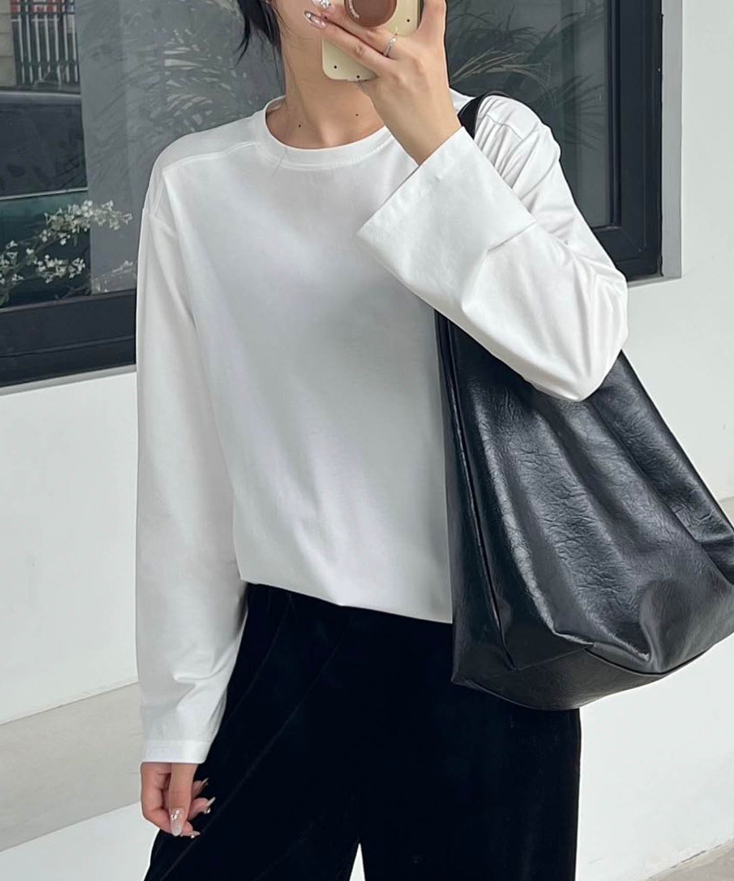 【その他のブランド/Other】の【DECADE CLASSIC】ベーシックロングスリーブTシャツ インテリア・キッズ・メンズ・レディースファッション・服の通販 founy(ファニー) ファッション Fashion レディースファッション Fashion for Women トップス・カットソー Cut & Sew Tops シャツ・ブラウス・オフィスカジュアル Elegant Blouses & Button-Ups ロングTシャツ・Tシャツ Longline T-Shirts & Tees シンプル Simple, Minimal ジャケット Jacket, Outerwear ジーンズ Jeans, Denim Pants スタンダード Standard, Basic ストレッチ Stretch, Stretchy Fabric スラックス Slacks, Dress Pants スリーブ Sleeve, Long Sleeve / Short Sleeve フィット Fit, Slim Fit マキシ Maxi, Full Length ラウンド Round, Round Neck ロング Long, Long-Length ホワイト|ID: prp329100004759180 ipo3291000000034435933