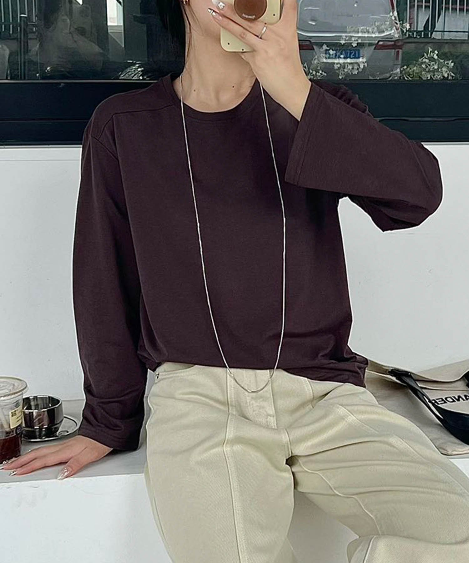 【その他のブランド/Other】の【DECADE CLASSIC】ベーシックロングスリーブTシャツ インテリア・キッズ・メンズ・レディースファッション・服の通販 founy(ファニー) ファッション Fashion レディースファッション Fashion for Women トップス・カットソー Cut & Sew Tops シャツ・ブラウス・オフィスカジュアル Elegant Blouses & Button-Ups ロングTシャツ・Tシャツ Longline T-Shirts & Tees シンプル Simple, Minimal ジャケット Jacket, Outerwear ジーンズ Jeans, Denim Pants スタンダード Standard, Basic ストレッチ Stretch, Stretchy Fabric スラックス Slacks, Dress Pants スリーブ Sleeve, Long Sleeve / Short Sleeve フィット Fit, Slim Fit マキシ Maxi, Full Length ラウンド Round, Round Neck ロング Long, Long-Length ブラウン|ID: prp329100004759180 ipo3291000000034435938