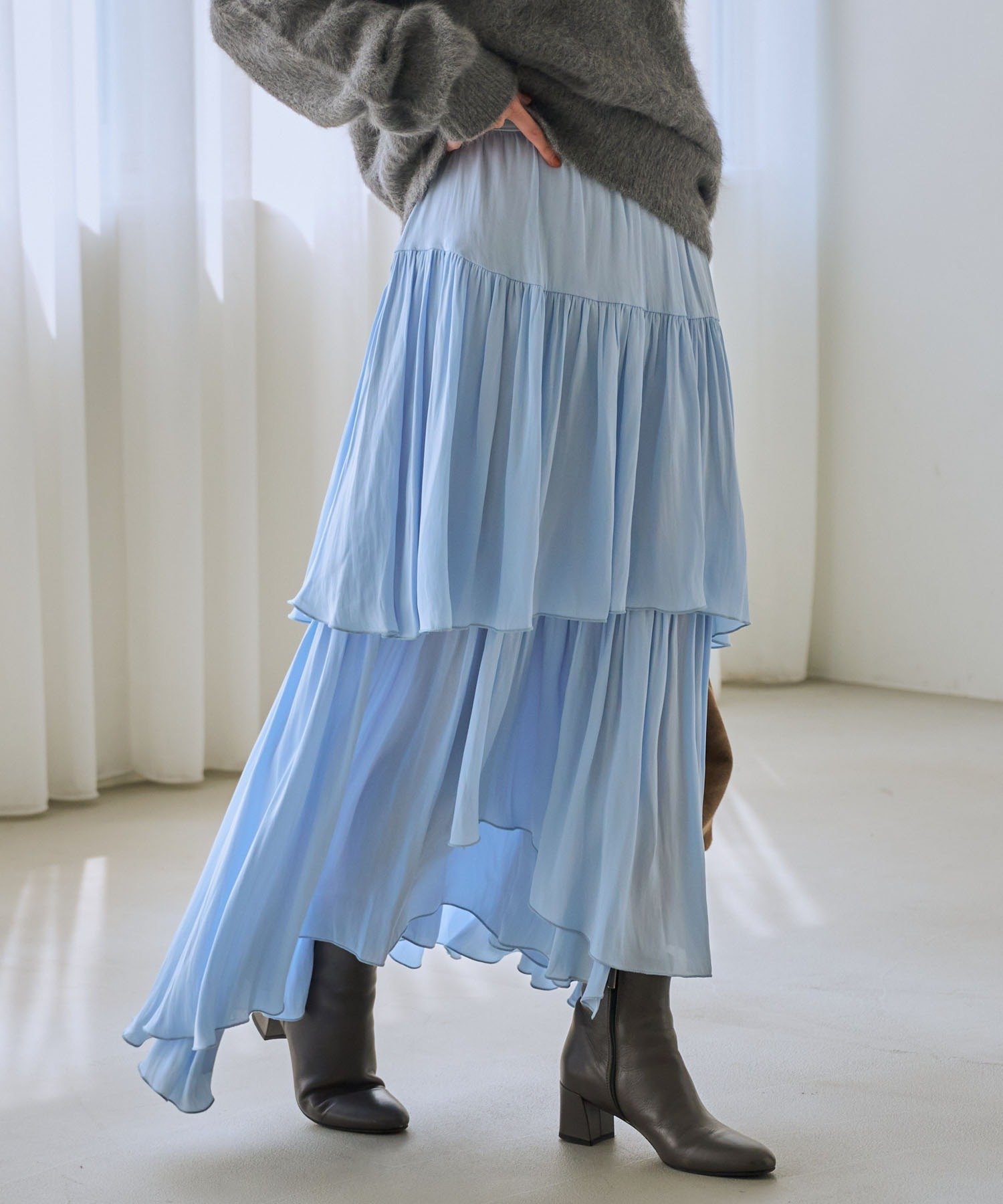 【ラブティックボンボン/La boutique BonBon】の【新色追加!miki監修・3サイズあり】イレヘムティアードスカート 人気、トレンドファッション・服の通販 founy(ファニー) 　ファッション　Fashion　レディースファッション　Fashion for Women　スカート　Skirts　ティアードスカート　Tiered Skirts　ギャザー　Gathered, Ruffled　スニーカー　Sneakers, Trainers　ティアード　Tiered, Tiered Style　なめらか　Smooth, Silky Texture　人気　Popular, Best Seller　ポケット　Pocket, Pocket Detail　おすすめ　Recommended / Our Picks　エレガント 上品　Elegant　 other-1|ID: prp329100004759210 ipo3291000000034577400