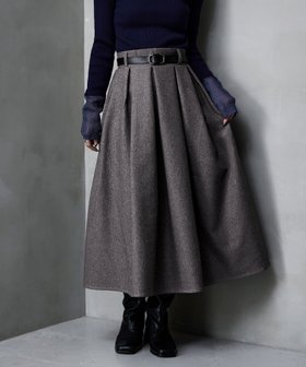 【ビーフラット/bflat】のヘザーツイルタックスカート 人気、トレンドファッション・服の通販 founy(ファニー) ファッション Fashion レディースファッション Fashion for Women スカート Skirts クラシカル Classical, Vintage-Inspired セットアップ Set-Up, Coordinated Outfit ツイル Twist, Twisted Detail トレンド Trend, Trending Now フレア Flare, Flared ポケット Pocket, Pocket Detail |ID:prp329100004759231