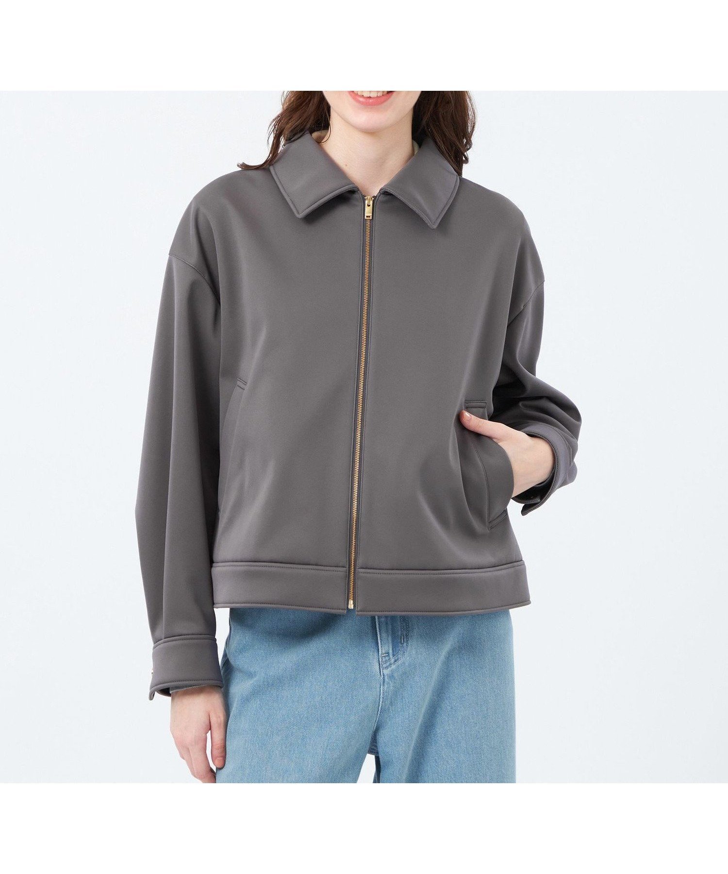 【マッキントッシュ フィロソフィー/MACKINTOSH PHILOSOPHY】の【WEB 一部店舗限定】ボンディングスイングトップブルゾン インテリア・キッズ・メンズ・レディースファッション・服の通販 founy(ファニー) 　ファッション　Fashion　レディースファッション　Fashion for Women　アウター　Coat / Outerwear Collection　ブルゾンジャケット・スポーティアウター　Blouson Jackets　おすすめ　Recommended / Our Picks　クラシック　Classic, Timeless Style　ボンディング　Bonding, Bonded Fabric　冬　Winter / This Winter　春　Spring　秋　Autumn　防寒　Cold Protection, Winter-Ready　チャコールグレー|ID: prp329100004759252 ipo3291000000034436583