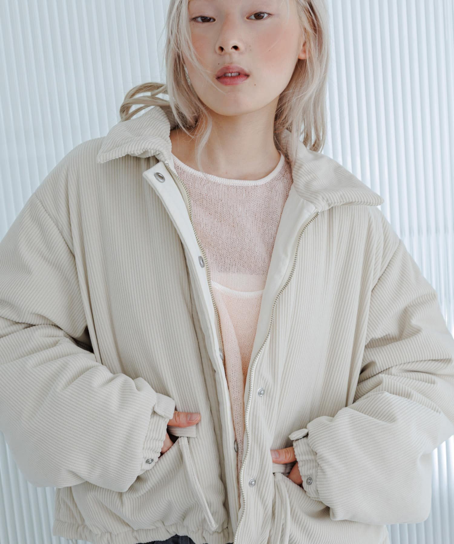 【ケービーエフ/KBF / URBAN RESEARCH】のリバーシブルパデッドジャケット インテリア・キッズ・メンズ・レディースファッション・服の通販 founy(ファニー) 　ファッション　Fashion　レディースファッション　Fashion for Women　アウター　Coat / Outerwear Collection　レディースジャケット・軽アウター　Jackets　2025年　2025　2025-2026秋冬・A/W　Autumn/Winter 2025–26 AW25–26　冬　Winter / This Winter　コーデュロイ　Corduroy, Cord Fabric　トレンド　Trend, Trending Now　ドローコード　Drawcord, Drawstring Cord　ハイネック　High Neck, Mock Neck　バラクラバ　Balaclava　リバーシブル　Reversible, Two-Sided　A/W・秋冬　Autumn/Winter　IVO×IVO|ID: prp329100004759283 ipo3291000000034934705