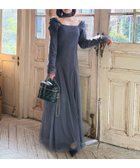 【ロイヤルパーティー/ROYAL PARTY】のチョーカー付レイヤードチュールニットソーワンピース 人気、トレンドファッション・服の通販 founy(ファニー) ファッション Fashion レディースファッション Fashion for Women ワンピース Dresses ギャザー Gathered, Ruffled スリーブ Sleeve, Long Sleeve / Short Sleeve チュール Tulip, Tulip Motif チョーカー Tulle, Mesh Fabric ドローストリング Drawstring, Pull Cord フレア Flare, Flared thumbnail グレー|ID: prp329100004759289 ipo3291000000034436971