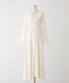 【ナイスクラップ/NICE CLAUP】の襟付き金ボタンニットロングワンピース 人気、トレンドファッション・服の通販 founy(ファニー) ファッション Fashion レディースファッション Fashion for Women ワンピース Dresses カーディガン Cardigan, Knitwear ガーリー Girly, Feminine Style シンプル Simple, Minimal フェミニン Feminine, Girly ロング Long, Long-Length 冬 Winter / This Winter おすすめ Recommended / Our Picks 2025年 2025 2025-2026秋冬・A/W Autumn/Winter 2025–26 AW25–26 |ID:prp329100004759309