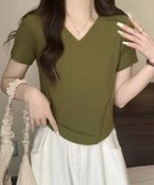 【アミュレット/Amulet】の【Amulet】プレス加工デザインTシャツ カーキ|ID: prp329100004759317 ipo3291000000034437216