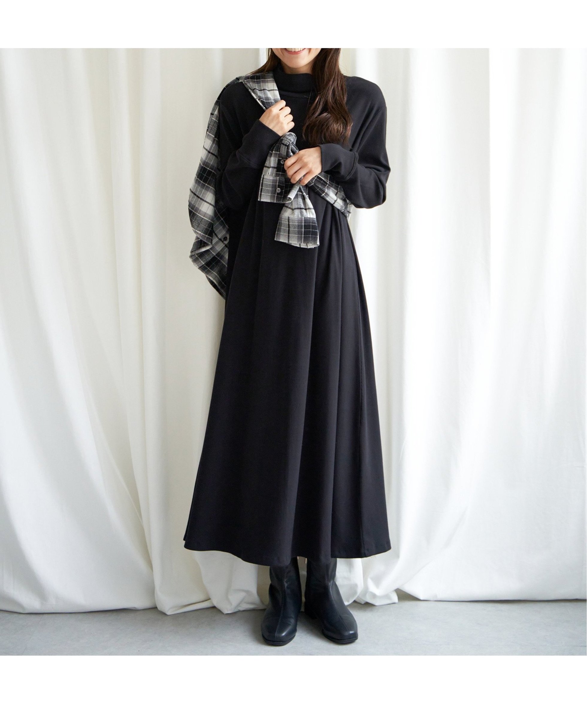 【エルビーシー/LBC】のタートルリブカットロングワンピース インテリア・キッズ・メンズ・レディースファッション・服の通販 founy(ファニー) ファッション Fashion レディースファッション Fashion for Women ワンピース Dresses シンプル Simple, Minimal タートルネック Turtleneck, High Neck トレンド Trend, Trending Now ベスト Vest, Waistcoat ロング Long, Long-Length ブラック|ID: prp329100004759318 ipo3291000000034437217