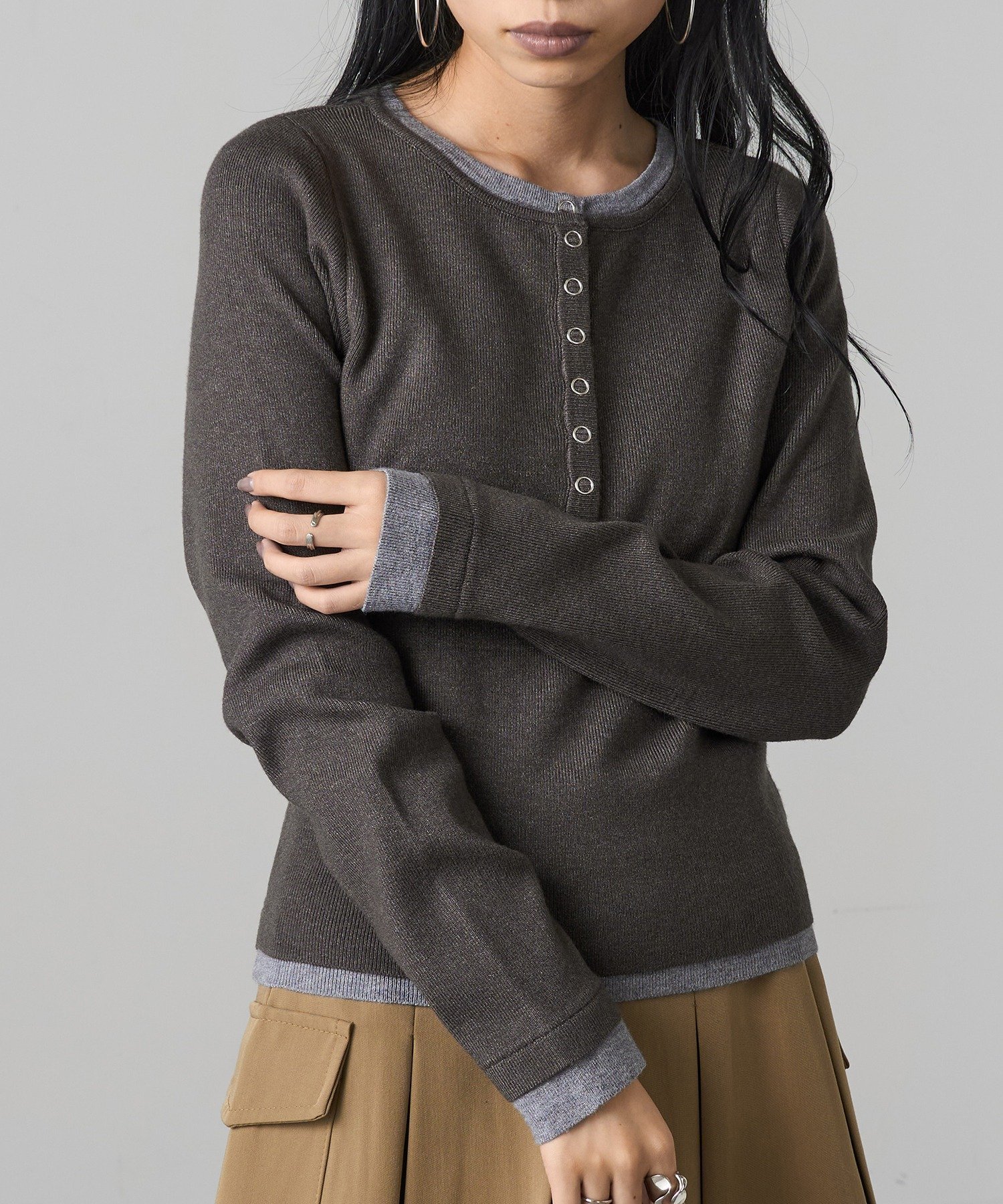 【セットアップセブン/SETUP7】のMAGASIN DE MODE Onjna/レイヤード風プルオーバー DTK インテリア・キッズ・メンズ・レディースファッション・服の通販 founy(ファニー) 　ファッション　Fashion　レディースファッション　Fashion for Women　トップス・カットソー　Cut & Sew Tops　カジュアルプルオーバー・ニットトップス　Pullovers & Knit Tops / Casual Pullovers　インナー　Innerwear　スリム　Slim, Slim Fit　タートルネック　Turtleneck, High Neck　トレンド　Trend, Trending Now　フェミニン　Feminine, Girly　フレア　Flare, Flared　プリーツ　Pleats, Pleated　A/W・秋冬　Autumn/Winter　再入荷　Restock / Back in Stock　おすすめ　Recommended / Our Picks　2025年　2025　2025-2026秋冬・A/W　Autumn/Winter 2025–26 AW25–26　CHA|ID: prp329100004759326 ipo3291000000034437297