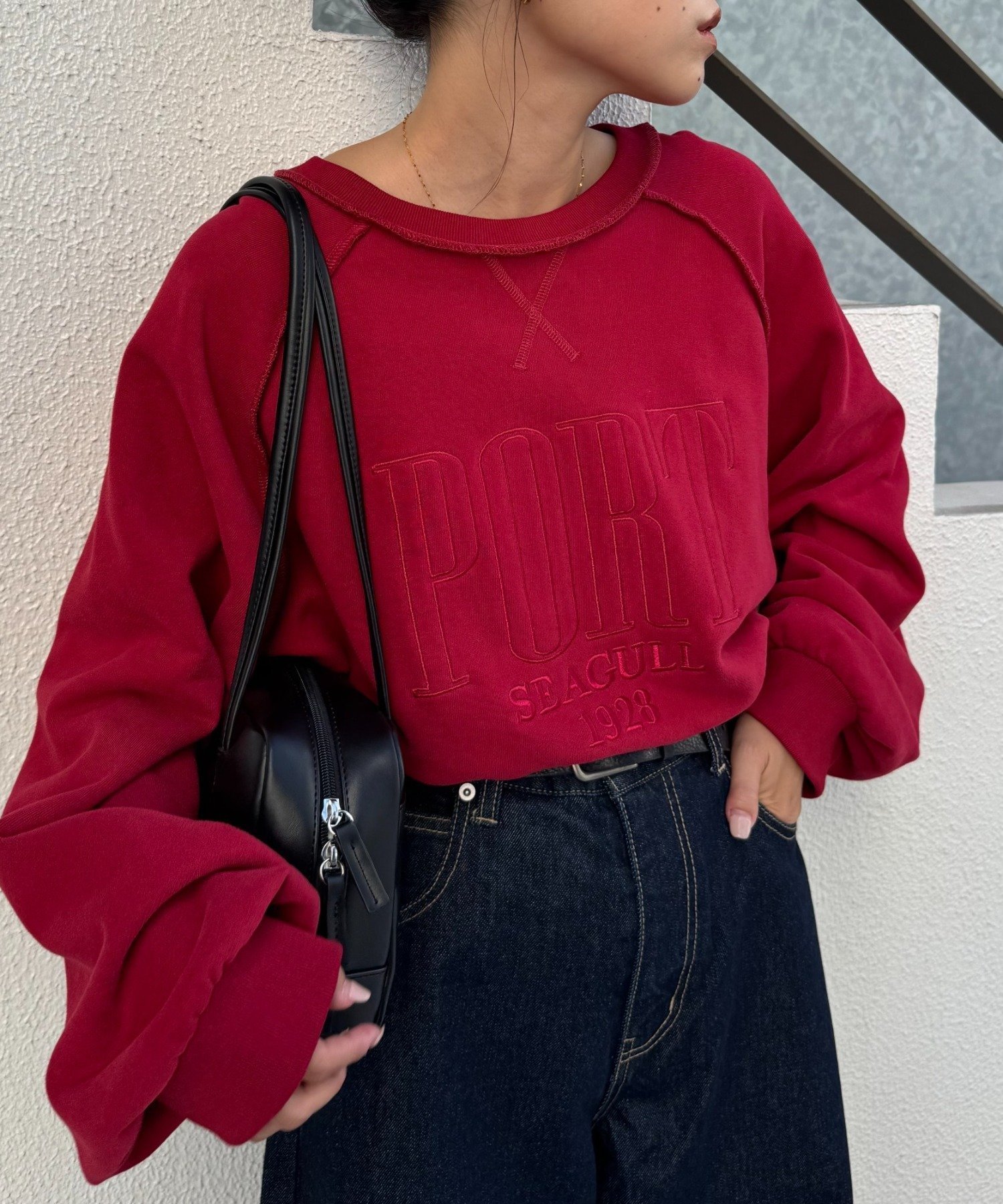 【チャオパニックティピー/CIAOPANIC TYPY】のスウェードタッチ裏毛ロゴ刺繍スウェット インテリア・キッズ・メンズ・レディースファッション・服の通販 founy(ファニー) 　ファッション　Fashion　レディースファッション　Fashion for Women　トップス・カットソー　Cut & Sew Tops　レディースパーカー・カジュアルフーディー　Casual Hoodies & Sweatshirts　スウェット・クルーネックトップス　Sweatshirts & Crewnecks / Relaxed Fit Sweat Tops　キャップ　Cap, Baseball Cap　コンパクト　Compact, Small Size　シンプル　Simple, Minimal　スウェット / スエット　Sweatshirt, Sweatwear　デニム　Denim, Jeans Material　トレンド　Trend, Trending Now　定番　Standard, Basic Item　ワイド　Wide, Wide Fit　おすすめ　Recommended / Our Picks　バーガンディー|ID: prp329100004759351 ipo3291000000034437570