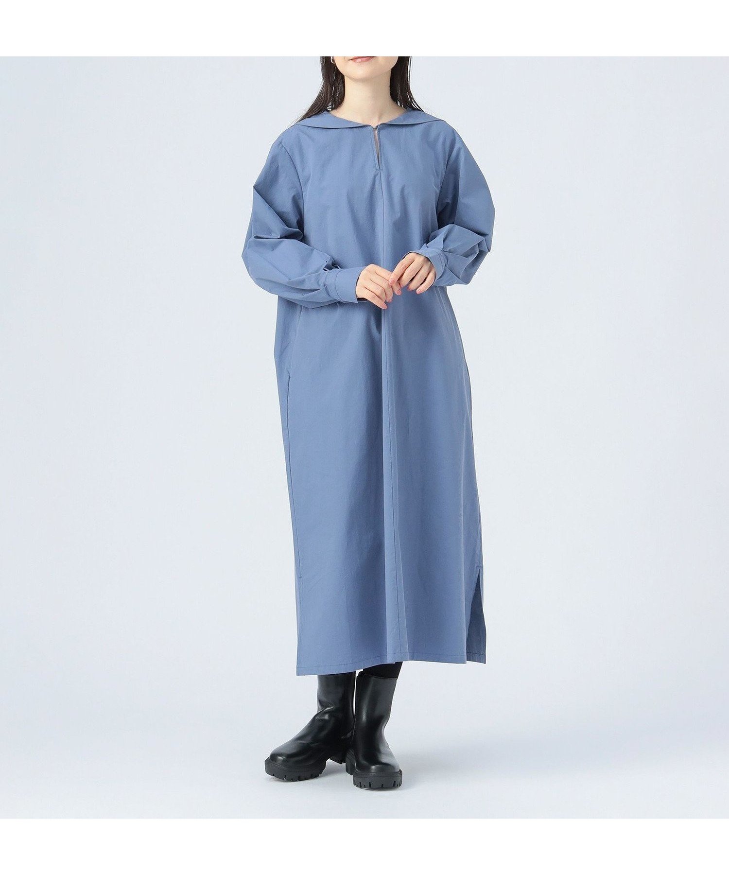 【ビームス ハート/BEAMS HEART】のセーラー カラー ワンピース インテリア・キッズ・メンズ・レディースファッション・服の通販 founy(ファニー) ファッション Fashion レディースファッション Fashion for Women ワンピース Dresses おすすめ Recommended / Our Picks スキッパー Skipper, Open Collar ストレート Straight, Straight Cut ツイル Twist, Twisted Detail ポケット Pocket, Pocket Detail エレガント 上品 Elegant BLUE|ID: prp329100004759373 ipo3291000000034481147