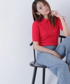 【ナチュラル ビューティー ベーシック/NATURAL BEAUTY BASIC】のケーブルポロニット レッド|ID: prp329100004759391 ipo3291000000034438171