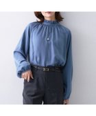 【アンタイトル/UNTITLED】のスタンドフリルネック ブラウス ブルー|ID: prp329100004759395 ipo3291000000034438199